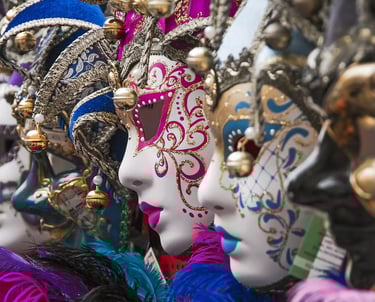 Image of celebratory masks.