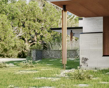 Rendu 3D architecture contemporaine avec terrasse – BenRaff Studio