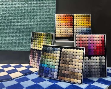 Minimalist modern rug design by Rasida Creation, handmade with care