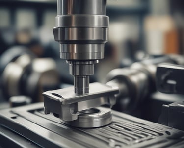 Long metal pipes and beams create a complex industrial structure, casting intricate shadows on the ground. The setting appears to be part of a manufacturing or processing plant with visible cables and conduits.