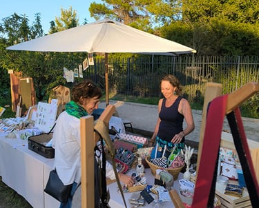 Participation de l'atelier Dès 2mains au marché des créateurs du tipi 