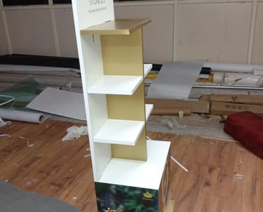 durable, easy to assemble , custom made floor standing unit FSU