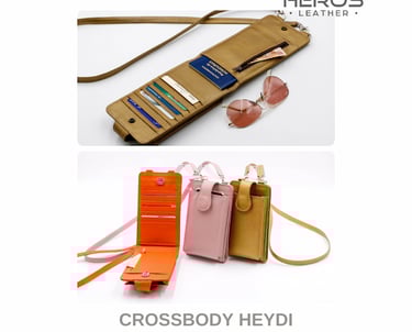 a crossbodyed purse with a wallet case