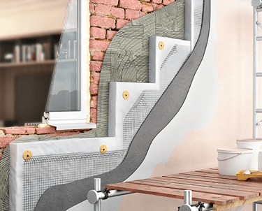 mur schématisant les couches mises en place pour une isolation thermique interieure d'une maison