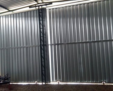 portão duplo deslizante