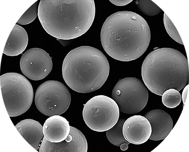 Un grupo de esferas blancas y negras de diferentes tamaños y formas de titanio