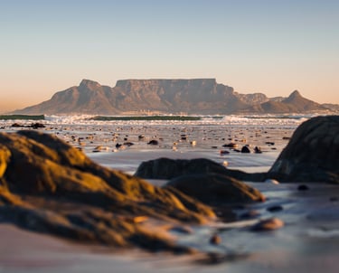 Table Mountain at sunset from Blouberg 