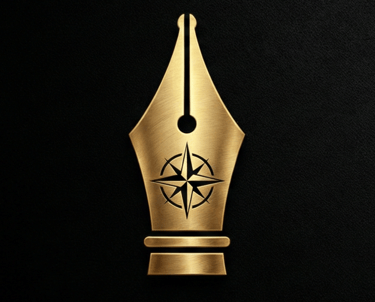 Gold fountain pen nib icon representing manual calculation and hand-verified accuracy in numerology