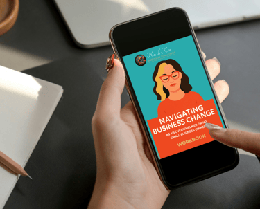 Image of the workbook cover page on a mobile phone