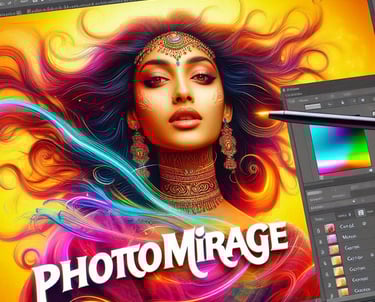 Corel Photo Mirage Software animating a still photo of an indian lady