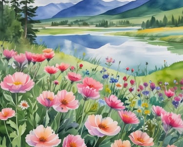 An image displaying a colorful palette of acrylic paints.