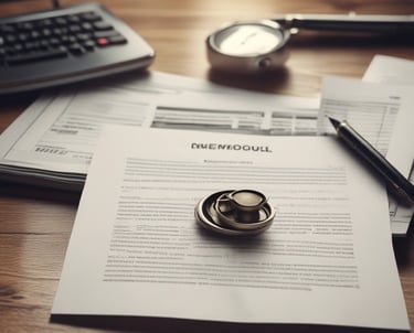 A legal document being signed in an office.