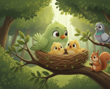 hindi animated bird story