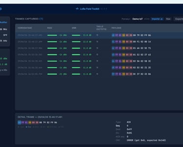 Historique des trames reçues