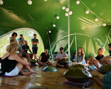 retreat de handpan in natura