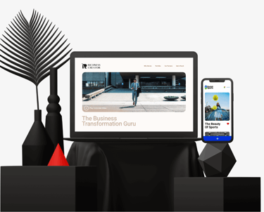 website design showcase and app design mockup for ui/ux customers