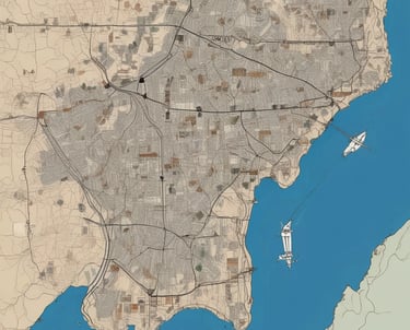 Aerial view of a sprawling industrial park with modern factories and green spaces.