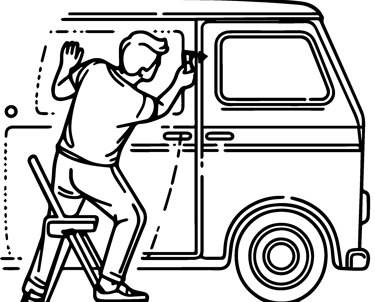Fitting window into campervan