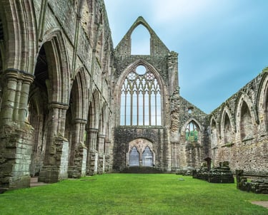 tintern abbey in sunshine