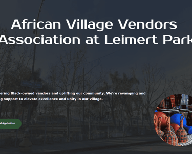 Creations and Solutons: African Village Vendors Association at Leimert Park website picture
