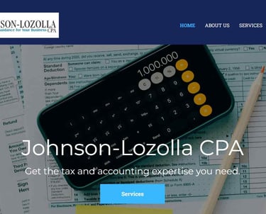 Creations and Solutions: Johnson-Lozolla CPA website