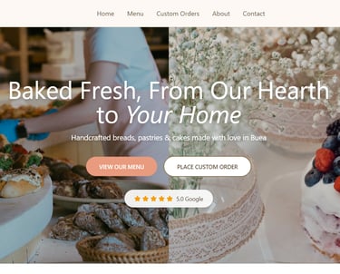 Daily crumb website hero section