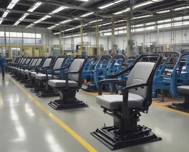 A modern bus interior showcasing ergonomic seating.