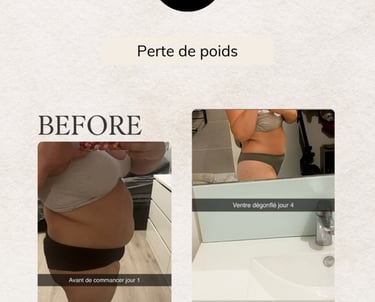 a woman's buttocks before and after her butt