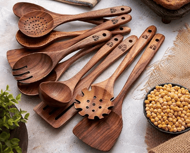 Non-toxic kitchen tools made from wood