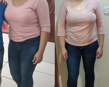 Transformação corporal com treino e dieta controlada em 60 dias.