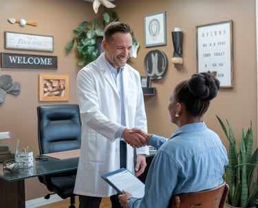 chiropractor getting a new patient