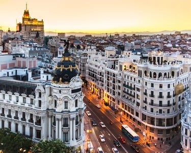 Vista aérea del centro de Madrid inmobiliario profesional
