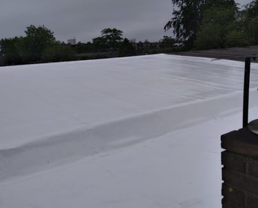 wit platdak coating