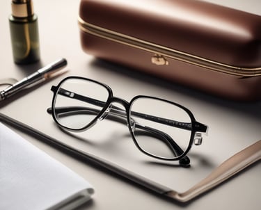 black framed reading glasses
