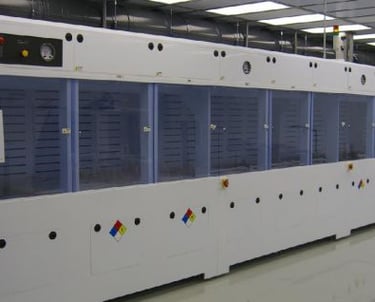 Wet processing systems, wet benches, chemical baths, parts and services