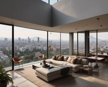 brown wooden table near green potted plant