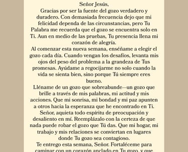 Gozo en el Camino – Oración de Domingo,