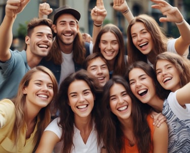 A gloved hand holds a black case with a blue interior, containing a clear dental aligner. The aligner is transparent and designed to fit over teeth, indicating orthodontic use.