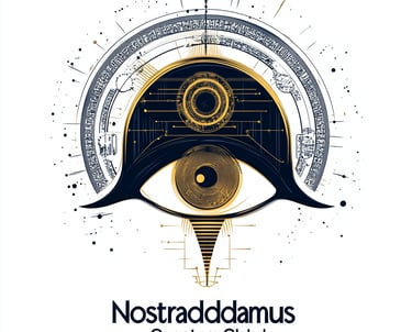a poster of a large eye with a clock on it
