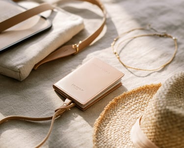 a hat with a cell phone and a hat