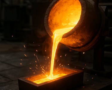 a person pouring a liquid into a metal container
