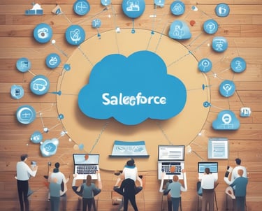 A dimly lit room features a prominent illuminated sign displaying the words 'Sysco LABS.' Below the sign are office desks with various electronic devices, including laptops and cables. The lighting creates a cool and professional atmosphere.