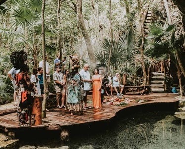 Tulum wedding ceremony in the Jungle