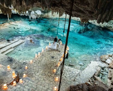 Tulum cenote wedding ceremony