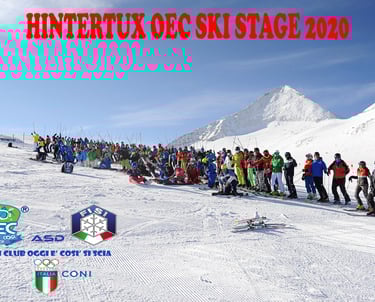 a group of people standing on a snowy slope