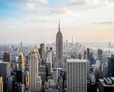 a city skyline view of a city with skyscrapers and skyscrapers