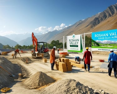 a group of people working on a construction site