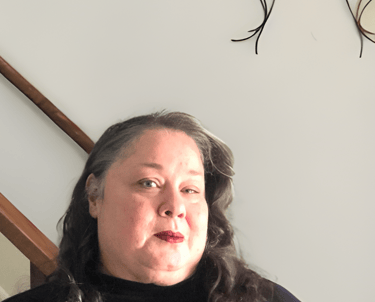 fat lady with long hair