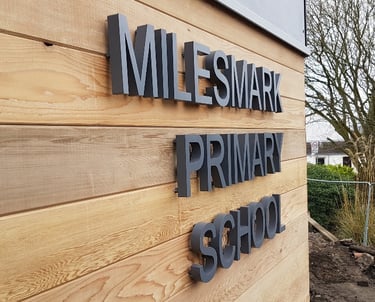 3D exterior lettering installed for Milesmark Primary School