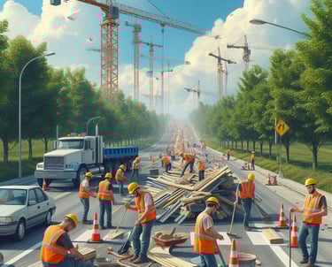 AI road constraction